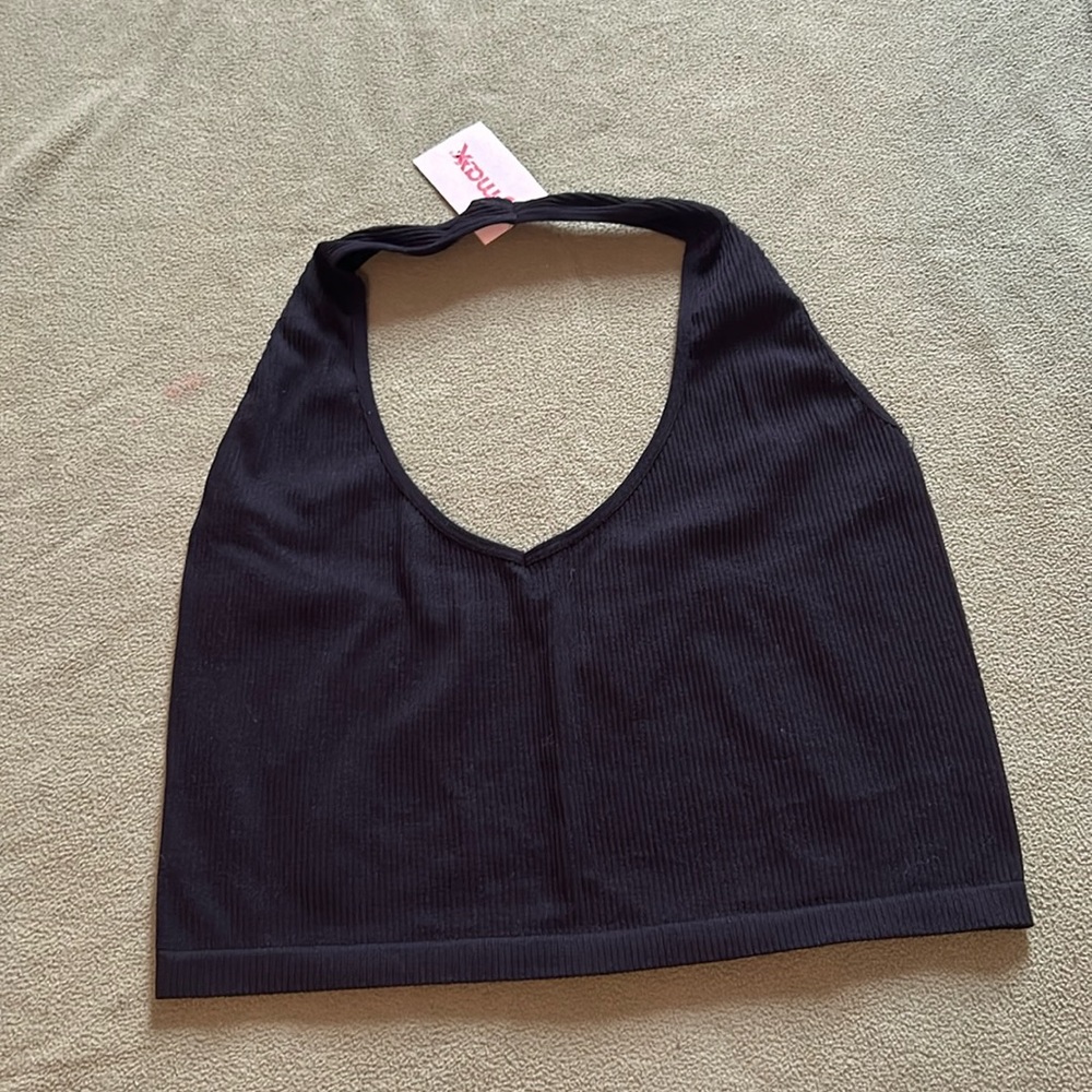 NEW WITH TAGS Black halter top